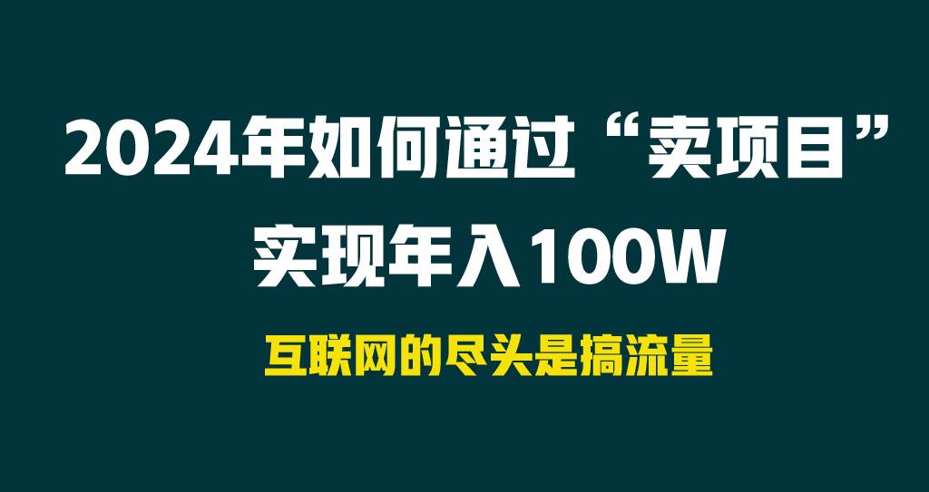 2024年如何通过“卖项目”实现年入100W-舒阳传媒网
