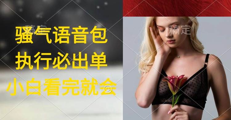 执行就出单，日入2000+，超火骚气语音包，小白看完课程就能马上实操-舒阳传媒网