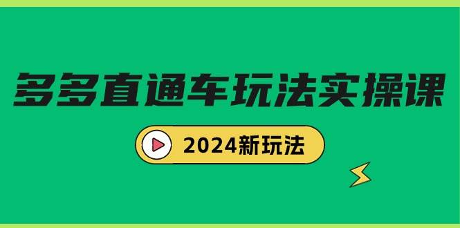 多多直通车玩法实战课，2024新玩法（7节课）-舒阳传媒网
