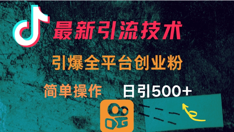 最新引流方法，引爆全平台创业粉操作简单，日引300＋-舒阳传媒网