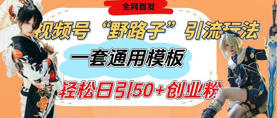 视频号“野路子”玩法，评论区疯狂截流，一套模板单日单号引流50+创业粉-舒阳传媒网
