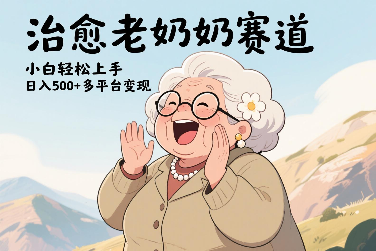 视频号治愈老奶奶赛道，小白轻松上手，日入500+多平台变现-舒阳传媒网