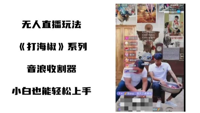 图片[1]-打海椒无人直播整蛊项目，小白轻松上手撸音浪收割器（教程+工具+素材）-舒阳传媒网