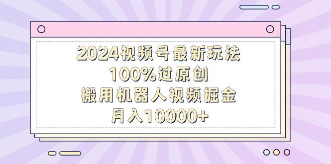 图片[1]-2024视频号最新玩法，100%过原创，搬用机器人视频掘金，月入10000+-舒阳传媒网