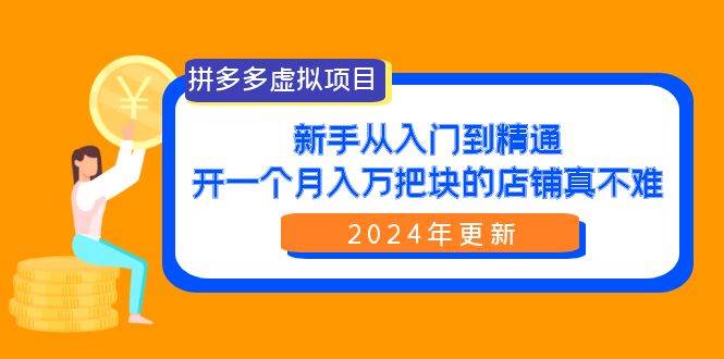 图片[1]-拼多多虚拟项目：入门到精通，开一个月入万把块的店铺 真不难（24年更新）-舒阳传媒网