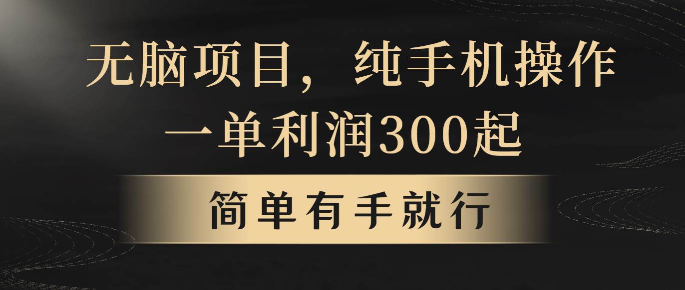 图片[1]-无脑项目，一单几百块，轻松月入5w+，看完就能直接操作-舒阳传媒网