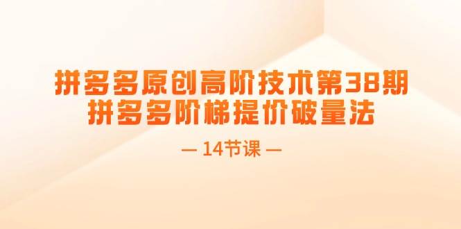图片[1]-拼多多原创高阶技术第38期，拼多多阶梯提价破量法（14节课）-舒阳传媒网