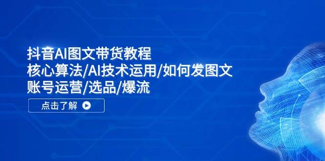 图片[1]-抖音AI图文带货教程：核心算法/AI技术运用/如何发图文/账号运营/选品/爆流-舒阳传媒网